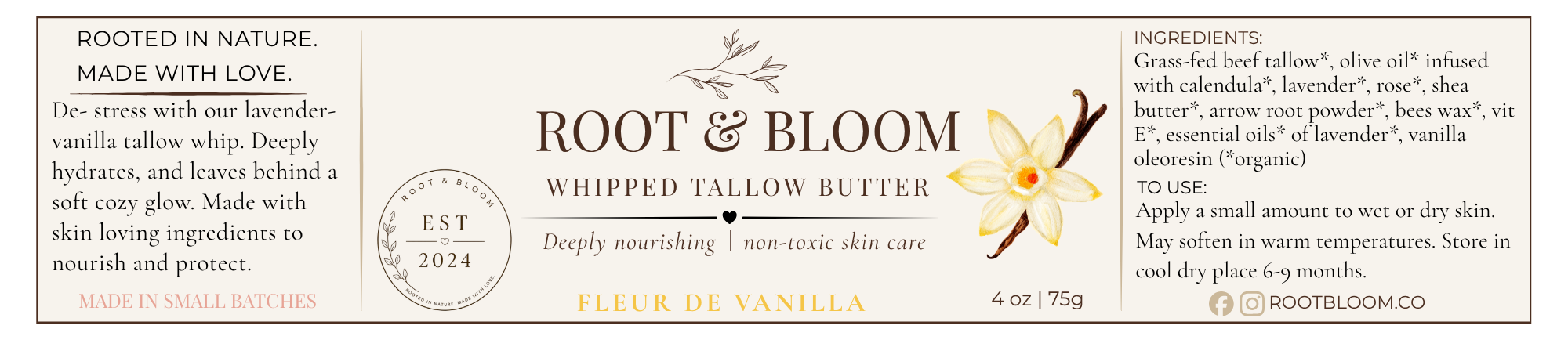 Herb Infused Whipped Tallow Body Butter