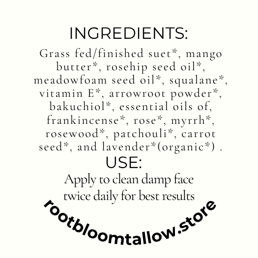 Renewal Tallow Face Cream with Bakuchiol & Frankincense